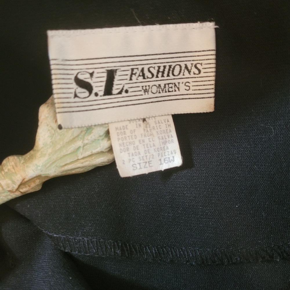Vtg Mandarin Style Floor Length Blk Jacket - Picture 5 of 7